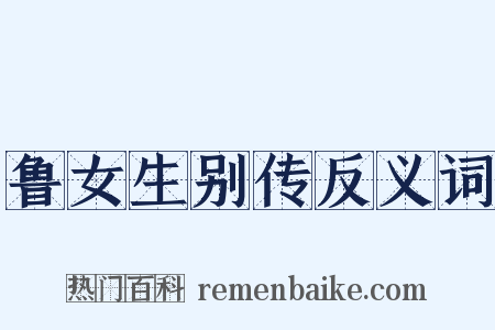 鲁女生别传反义词是什么意思的图片